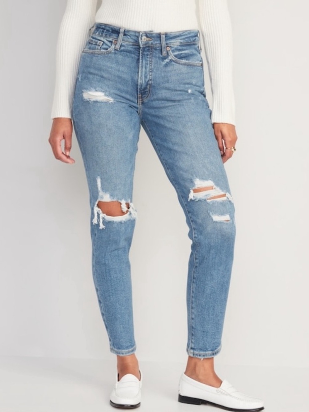 Old Navy OG Straight Ripped Jeans 8